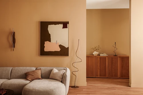 Lucide LAMBADA - Stehlampe - LED Dim. - 1x38W 2700K - Mattes Gold / Messing - Premium - Atmosphäre 6